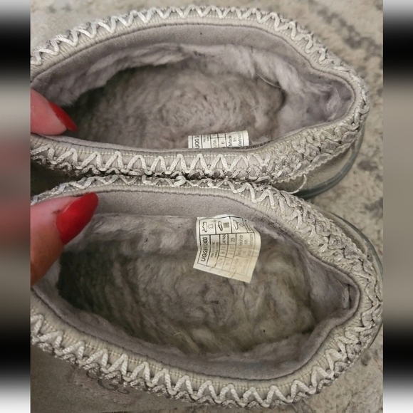 Ugg Womens Gray Tasman Clear Cozy Designer Shearling Slip-Ons Slipper 6 - Picture 10 of 15